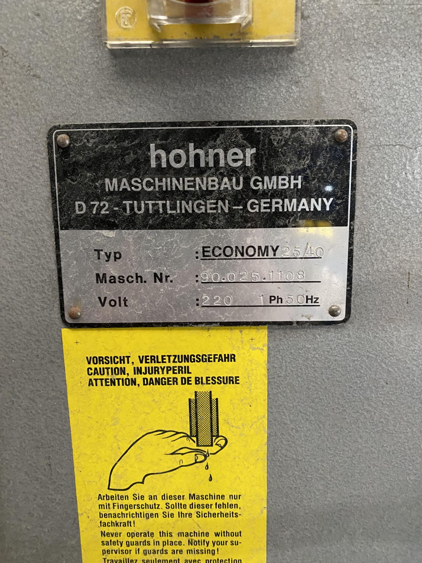 Hohner Economy 25/40 wire stitcher, serial no. 90.025.1108 - Image 2 of 5