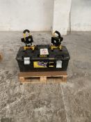 Stanley Fatmax toolbox with contents and portable work lights