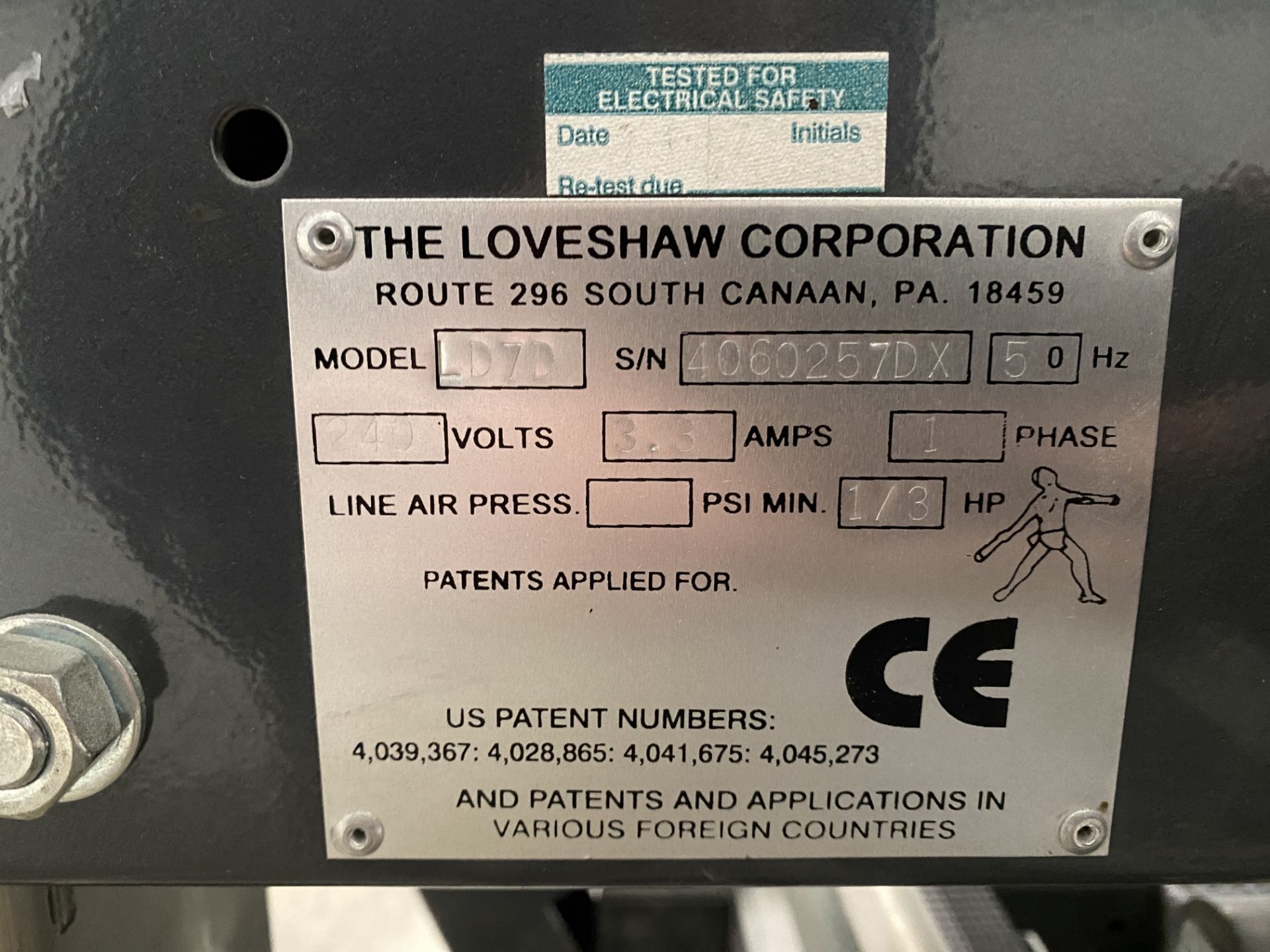 Loveshaw Little David semi-auto box taper, model LD-7D, serial no. 4060257DX - Image 5 of 6