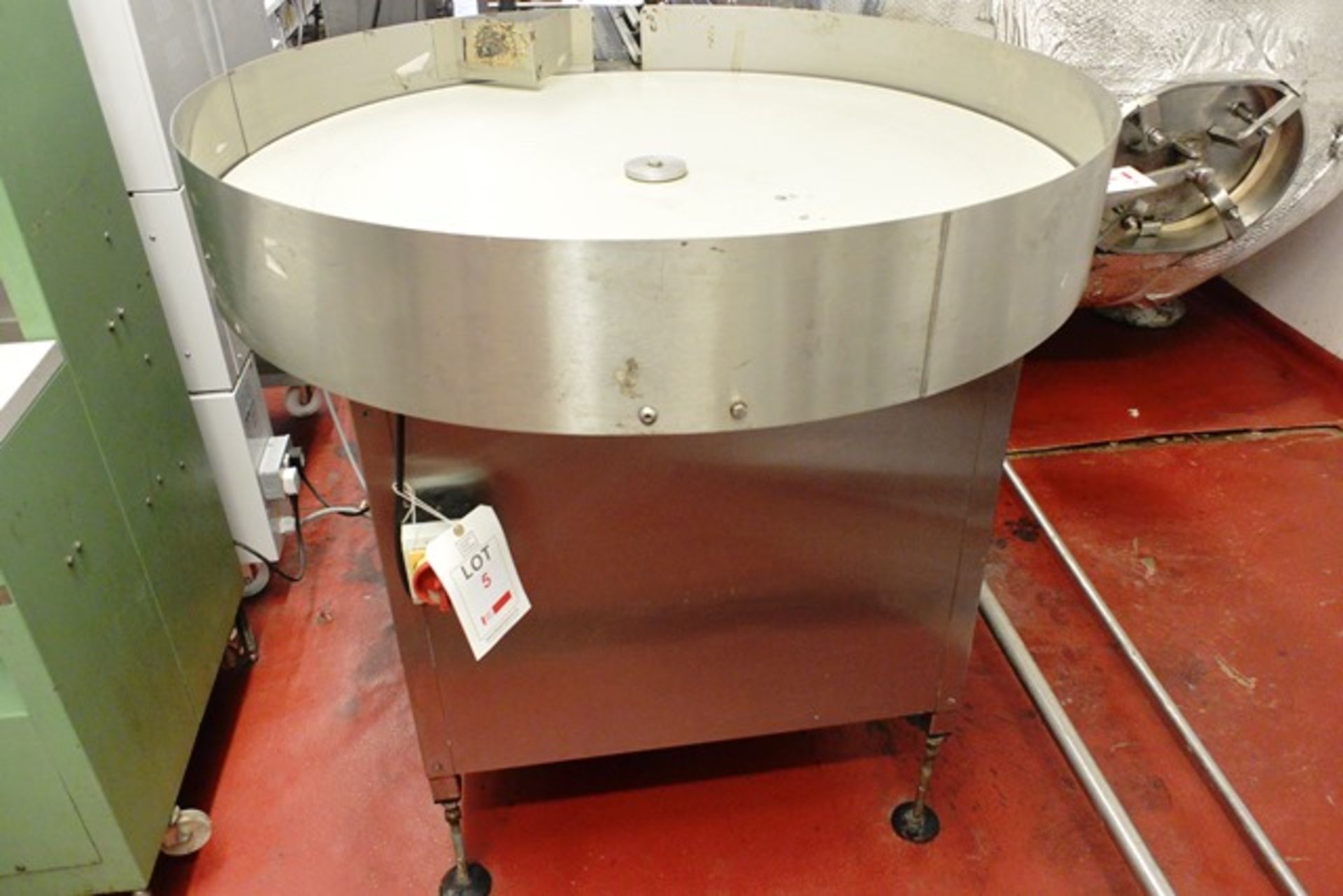 Stainless steel rotary collation table, approx 48" dia (240v) (Please note: A work Method
