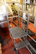 Stainless steel 2 step podium This Lot is Located: Hunters Brewery, Bulleigh Barton Farm, Ipplepen