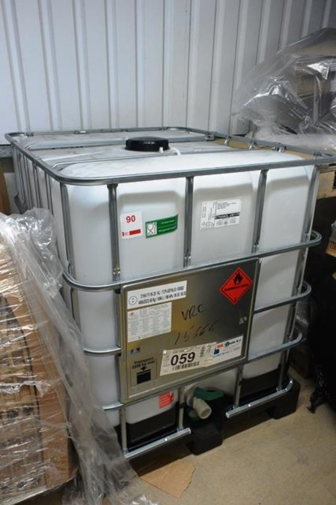 Circa 1000L IBC storage vessel . This Lot is Located: Black Tor Brewery, Units 5 & 6, Gidleys