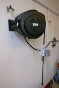 Hose rectractable reel and air line retractable reel This Lot is Located: Hunters Brewery,