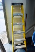 Youngman 6 tread A frame fibreglass ladder. This Lot is Located: Black Tor Brewery, Units 5 & 6,