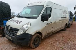 Renault Master panel van, reg no. WF66 UAL (please note: front bumper damage, drivers side panel