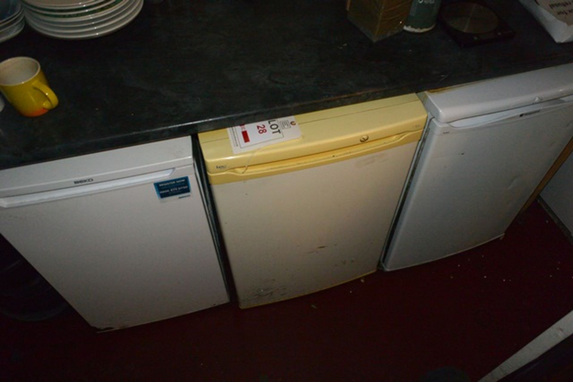 Three undercounter fridges, one microwave This Lot is Located: Hunters Brewery, Bulleigh Barton