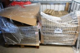 Two part pallets of cardboard bottle holders (12 per tray). This Lot is Located: Black Tor