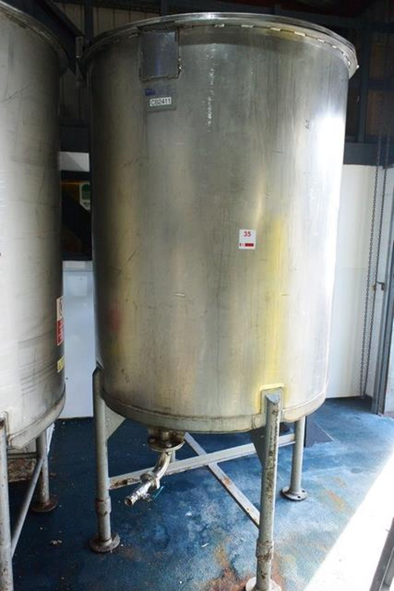 Tanks & Vessels stainless steel single skin vertical cylindrical holding tanks, ref no. CB2411,