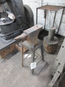 Blacksmith anvil mounted on stand