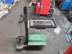 Bespoke welding trolley, single bottle