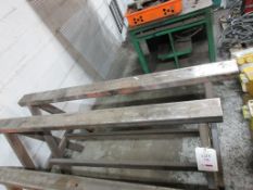 Two metal frame trestles, 1.8m x height 1m