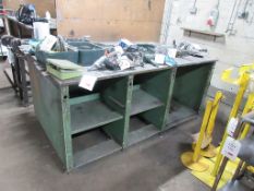 Metal frame/top workbench with under storage, 2.2m x 1.4m