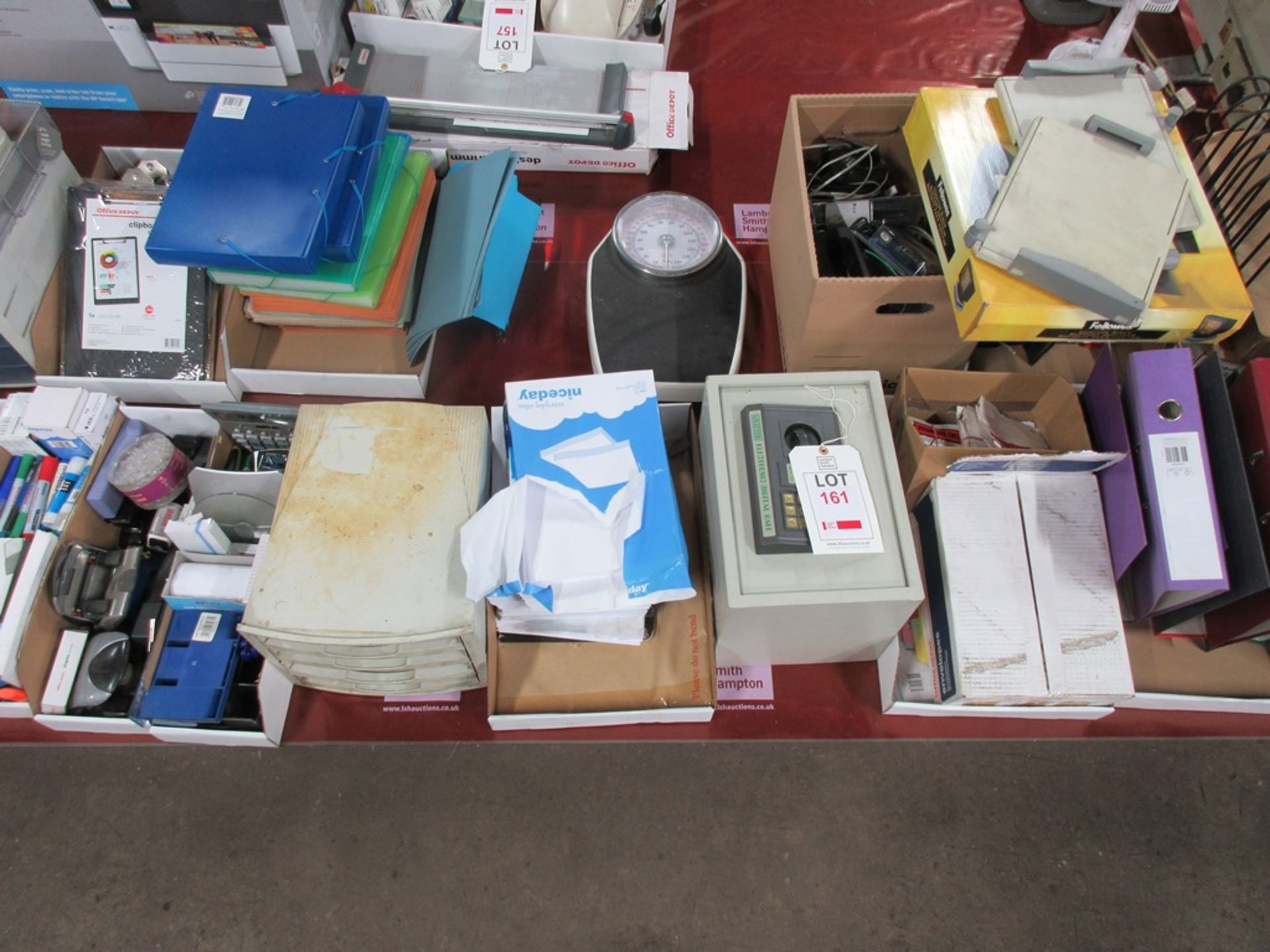 Large quantity of assorted office sundries including desk tidies, electronic digital safe, - Image 2 of 5