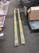 Pair of extension forks, 2.5m NB: This item has no record of Thorough Examination. The purchaser