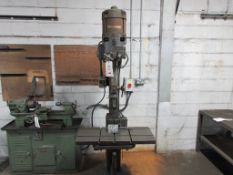 F K Pollard & Co pedestal pillar drill, table size 15" x 35"