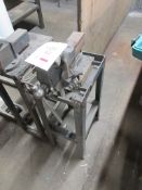 Record 84 bench vice 4", mounted on stand