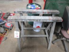 Two metal frame trestles, 1m