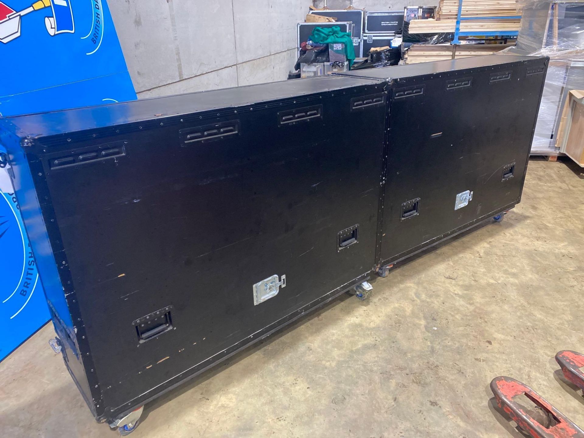Large mobile flight case comprising two built in 61" display monitors (Located Milton Keynes) - Image 3 of 5