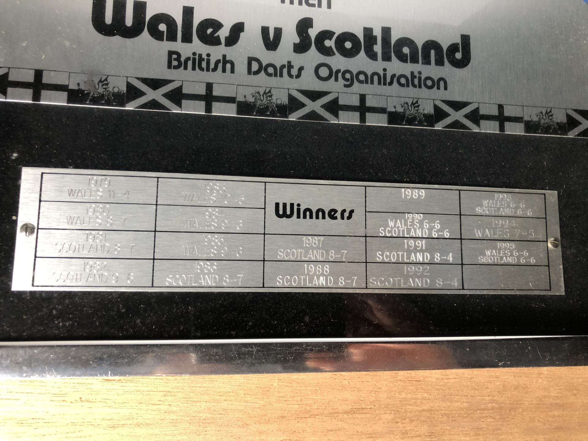 The British International Darts Women's Championship Framed Plaque - Wales vs Scotland - Image 2 of 3