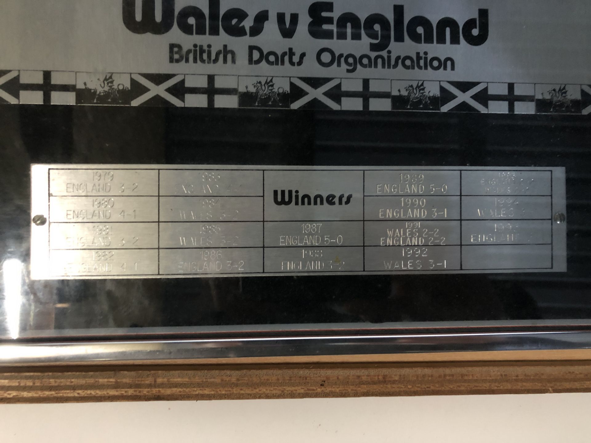 The British International Darts Women's Championship Framed Plaque - Wales vs England - Image 2 of 3