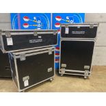 Four various events flight cases (Two mobile and two carry) (Located Milton Keynes)