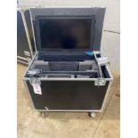 Mobile flight case comprising two Sharp LCD colour TV monitors model, LC – 32GD 0E, BENQ and Acer