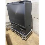 Toshiba projection colour TV model 55PJ6DB complete with mobile flight case (Located Milton Keynes)