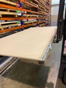 Contents of Rack B4 to include 1 sheet of 304 dull polish 1, stainless steel 2.5 x 1.25m 5mm