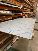 Contents of Rack A12 to include 2 sheets of 304 240 silicon polish  stainless steel 2.5 x 1.25m 1.