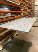 Contents of Rack A11 to include 4 sheets of 430 mirror polish 1, stainless steel 2.5 x 1.25m 0.8mm