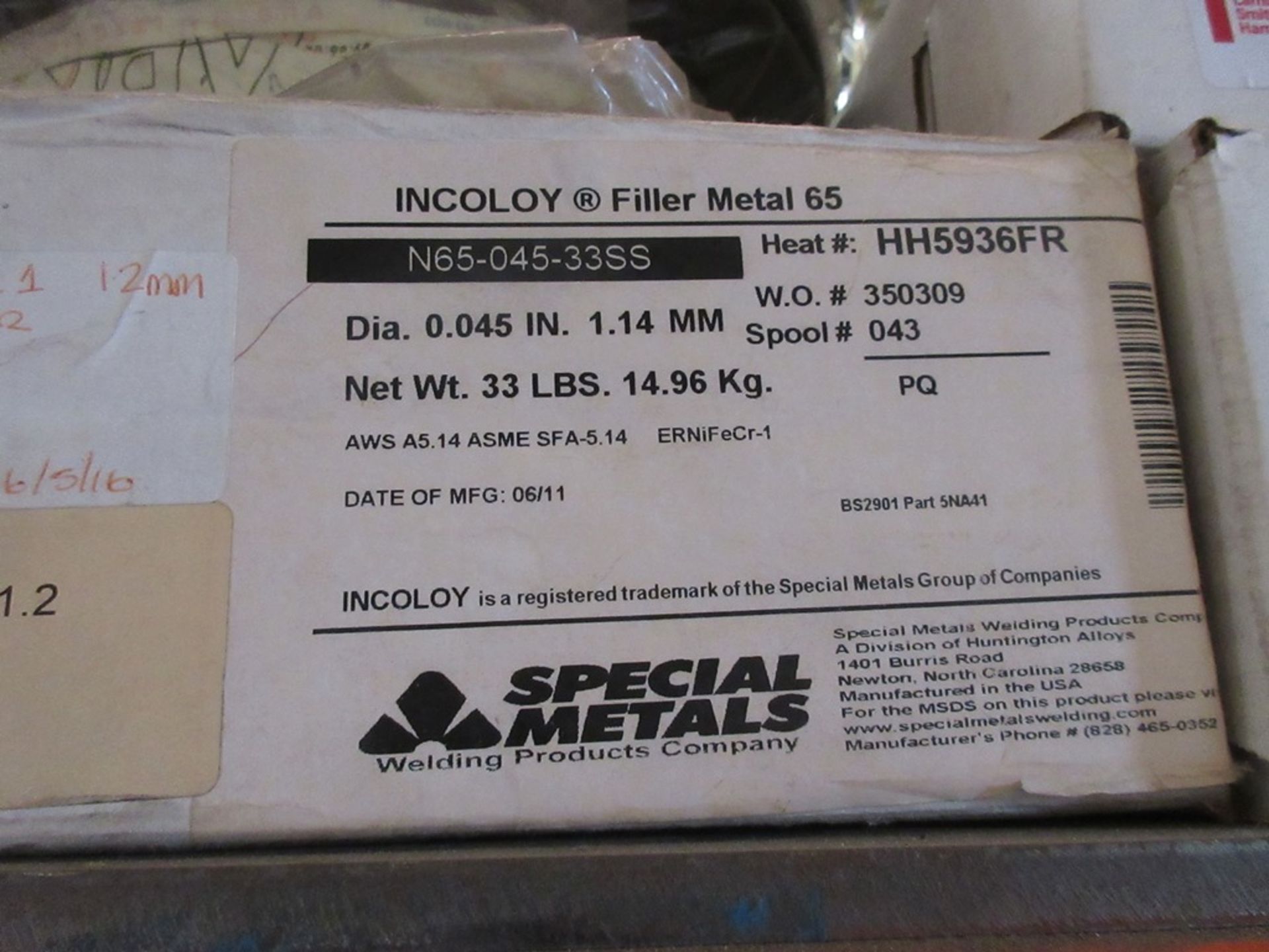 Eight reels of Inconel filler metal 65, product ERNIFECRI/1.2 - Image 4 of 5