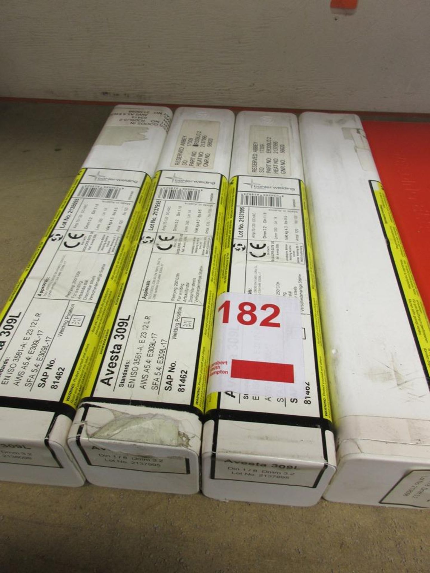 Four packs of Avecta 309L electrode, part no. ER309L/3.2
