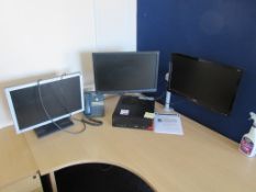 Fujitsu Core i5 computer system with 3 x Benq flatscreen monitors