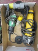 Dewalt & Hitachi 115mm angle grinders, 110v