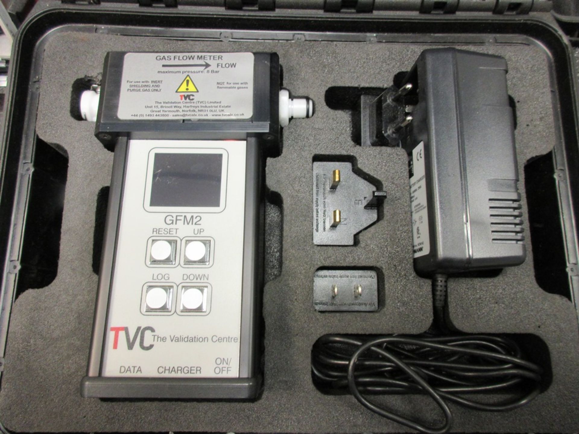 TVC GFM2 hand held gas flow meter, serial no. 000082