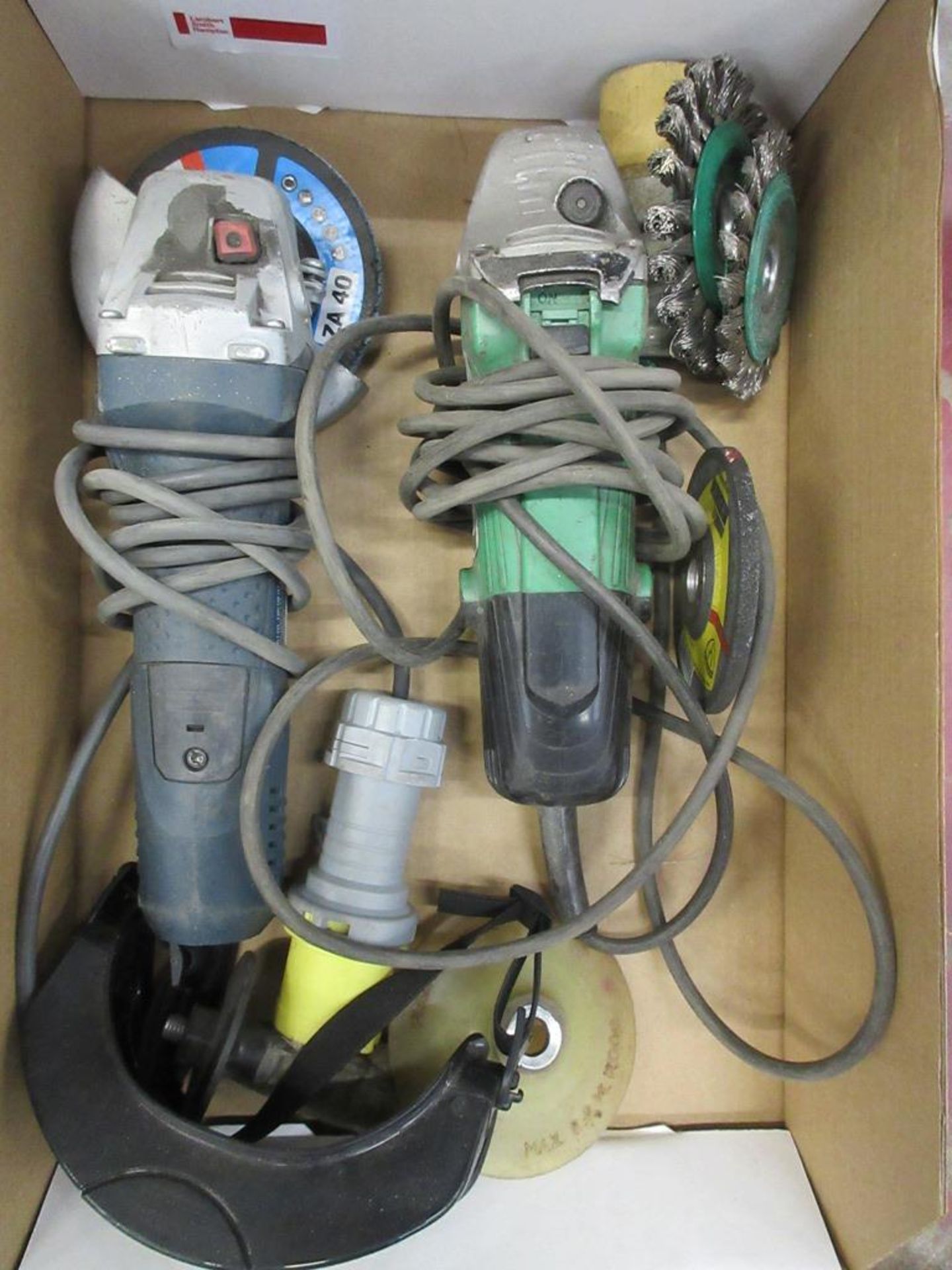Two various 115mm angle grinders, 110v