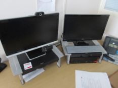 Fujitsu Core i5 computer system, with 2 x Benq flatscreen monitors