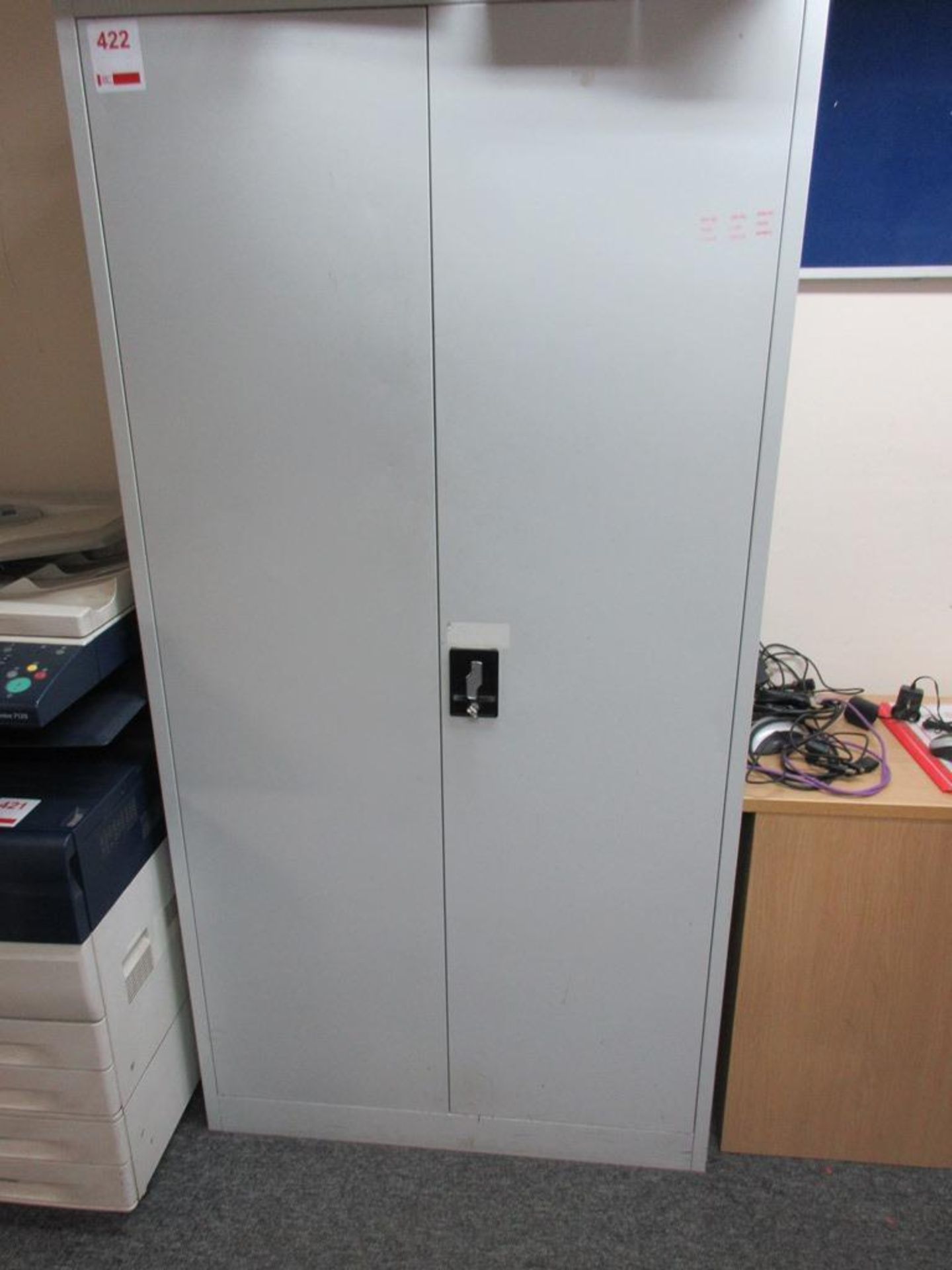 Metal 2-door storage cupboard