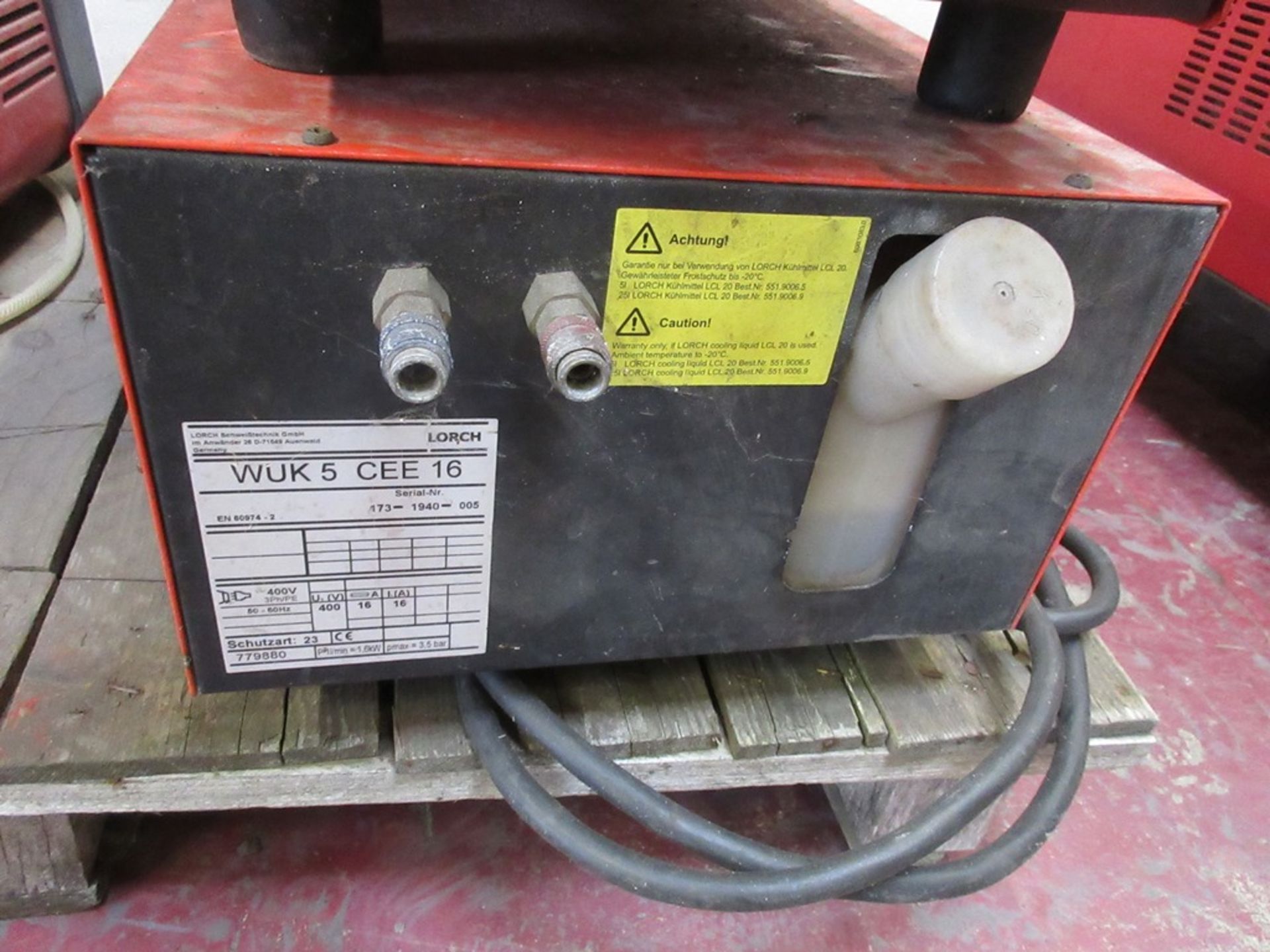 Lorch V30 mobile tig welder, WUK 55 CEE 16 serial no. 173-1940-005 - Image 3 of 4