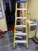 Two aluminium step ladders, 6 tread/3 tread