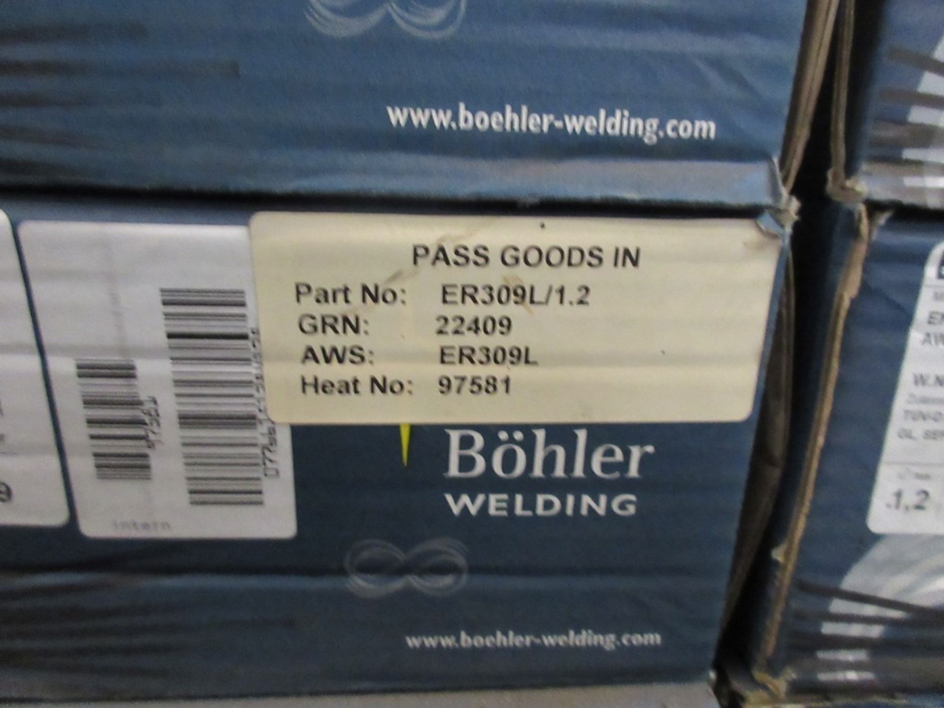 Ten reels of Bohler CN23/12-1G welding wire, part no. ER309L/1.2 - Image 3 of 4