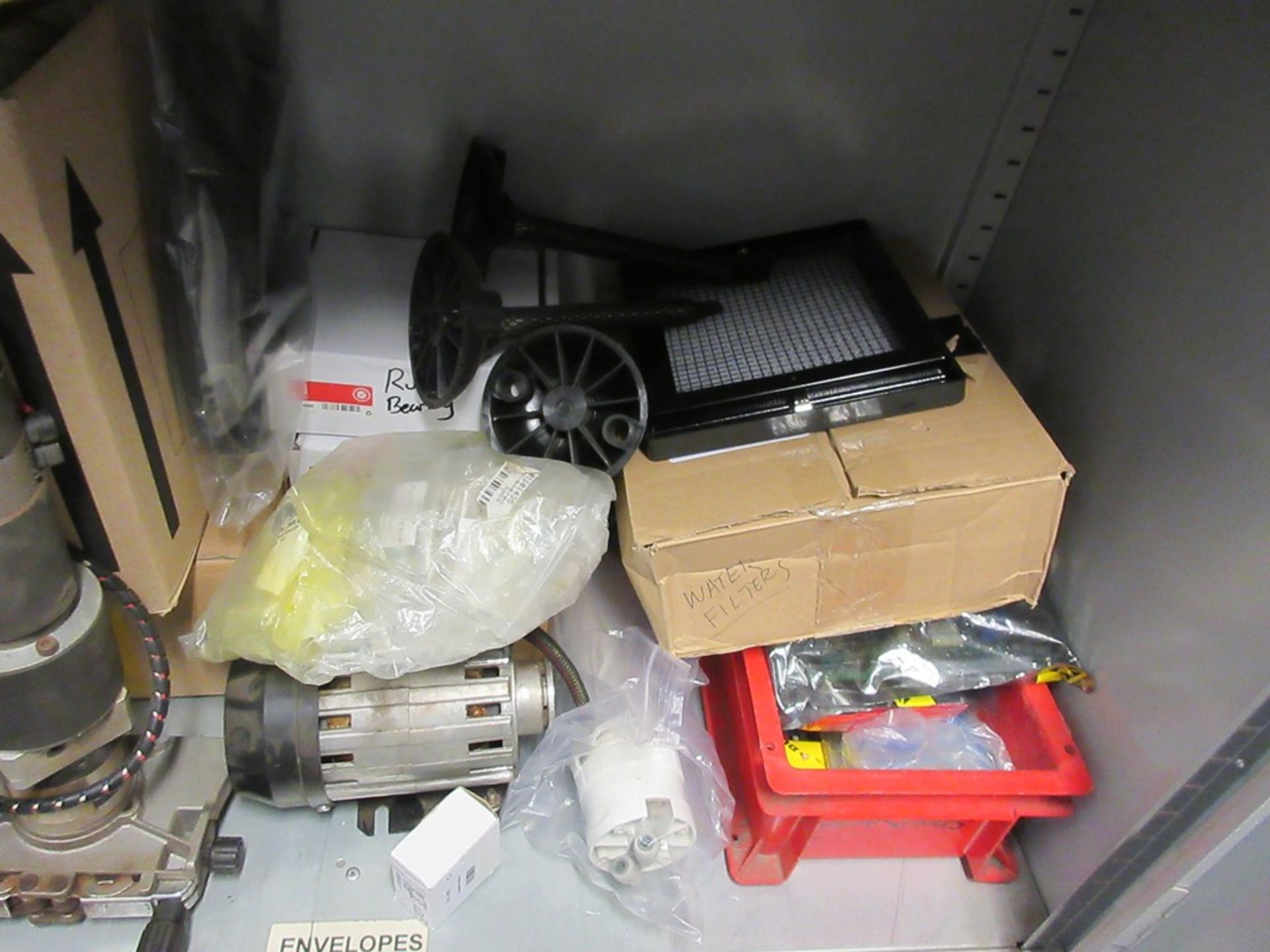 Cupboard and contents including gas regulators, power supply units, electrode connectors, janes, - Image 7 of 9