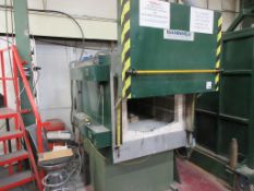 Mannings electric lever door furnace, working area 300mm, aperture 680 x 460mm, depth 1500mm, with