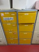 Two metal 4-drawer filing cabinets