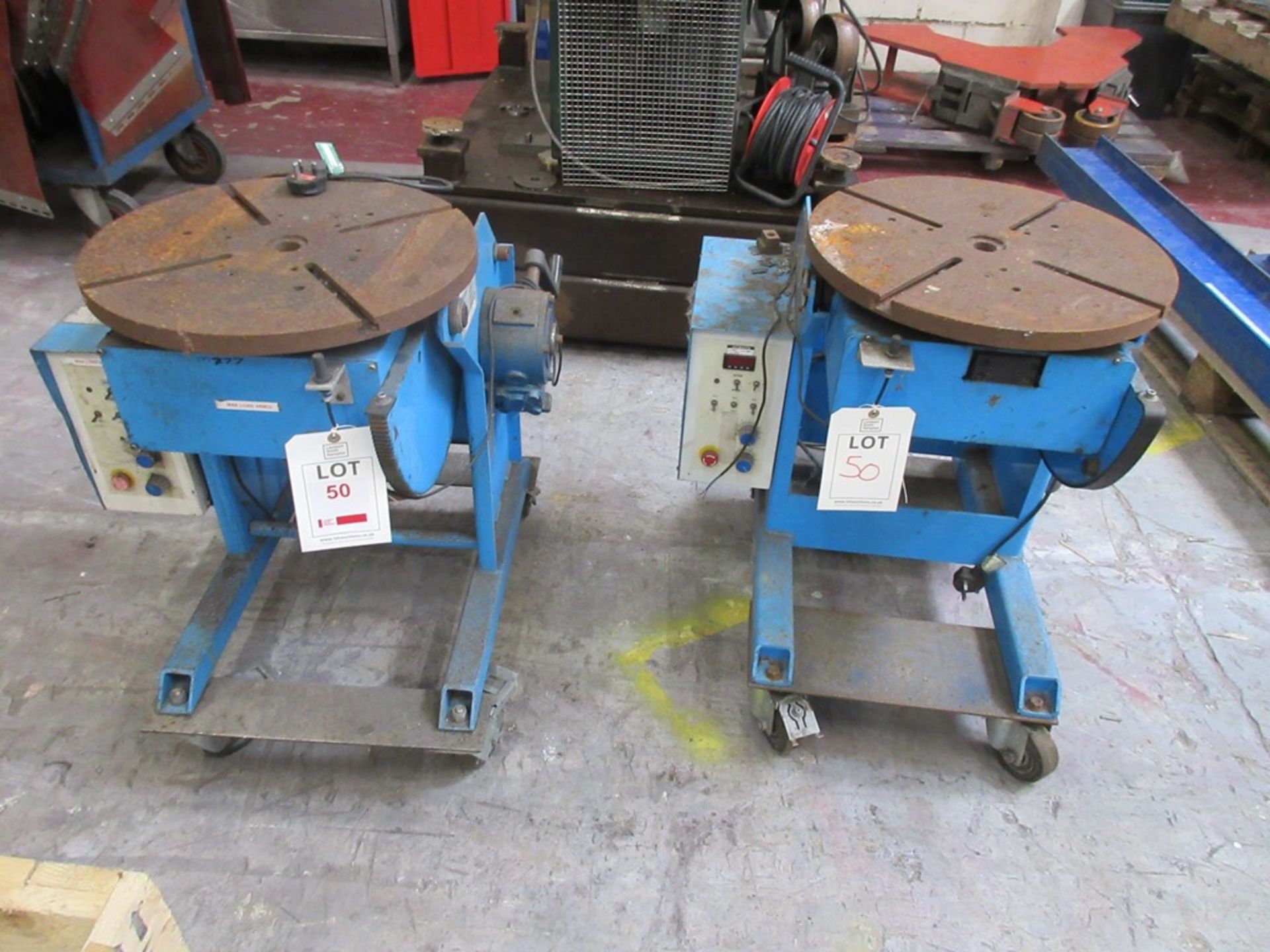 Three ProArc welding positioners models: PT-450M, PT-452, CB-001-12 serial nos. 131200501,
