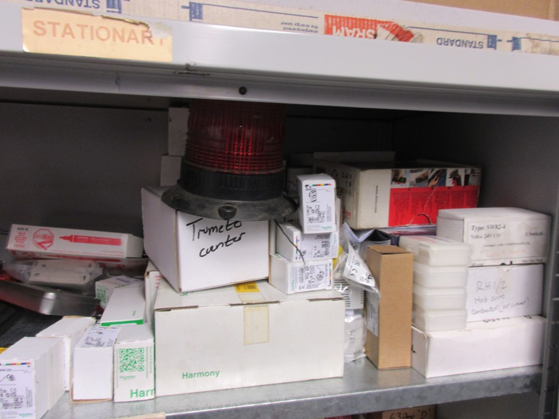 Cupboard and contents including gas regulators, power supply units, electrode connectors, janes, - Image 4 of 9