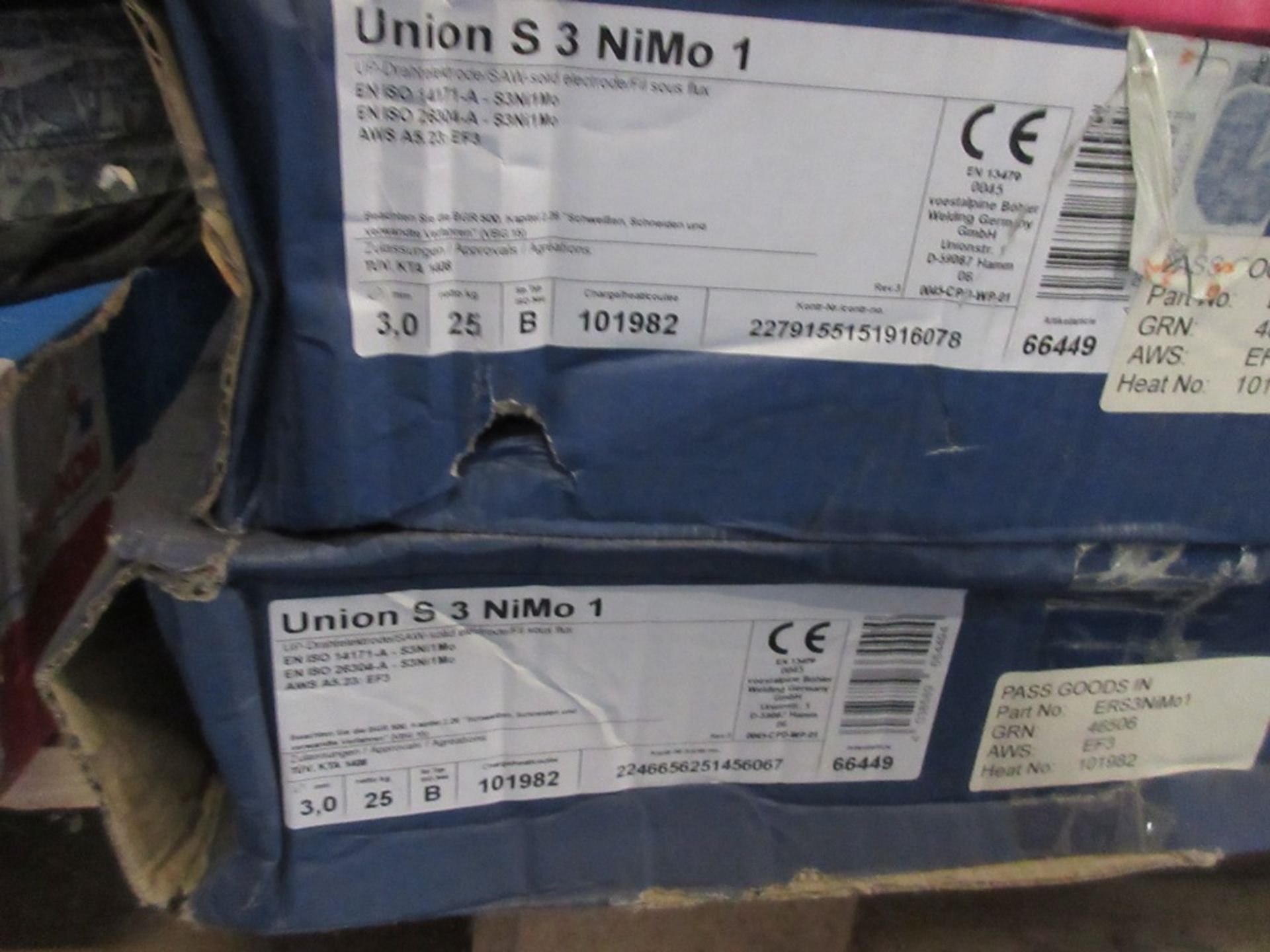 Four reels of Union S3 NIMO/ welding wire, part no. ERS3HIM01/3 - Image 2 of 3