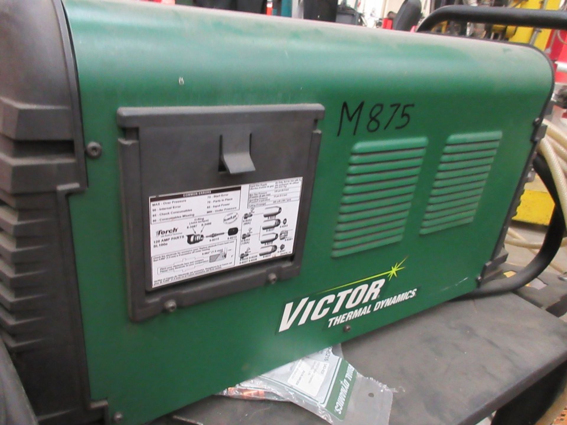 Victor Thermal Dynamics 40mm Cutmaster plasma cutter serial no. MX1340027605 (2013), mounted on - Image 3 of 6