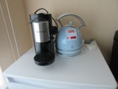 Nespresso coffee machine and Swan kettle