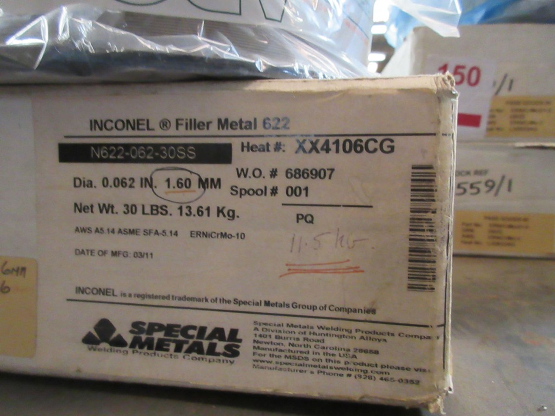Three reels of Inconel filler metal 622, product ERNICRM010/1.6 - Image 2 of 3